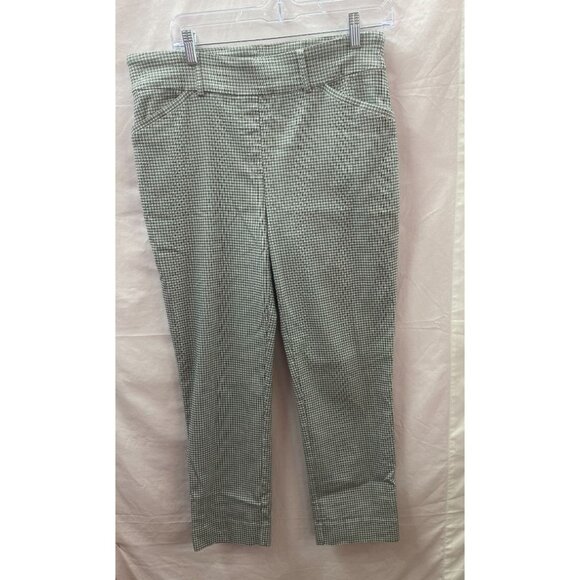 Hilary Radley Women's LG Black & White Stretch Tummy Control Leggings - Picture 1 of 6